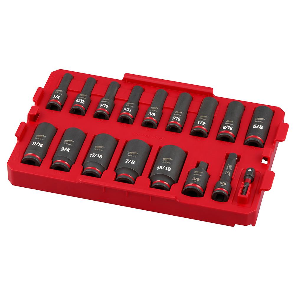 SHOCKWAVE™ Impact Duty™ Socket 3/8” Dr 17PC SAE Tray Set<span class=' ItemWarning' style='display:block;'>Item is usually in stock, but we&#39;ll be in touch if there&#39;s a problem<br /></span>