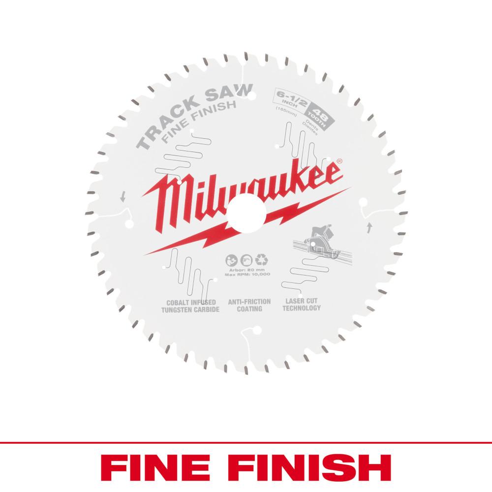 Milwaukee® 6-1/2&#34; 48T Fine Finish Track Saw Blade<span class=' ItemWarning' style='display:block;'>Item is usually in stock, but we&#39;ll be in touch if there&#39;s a problem<br /></span>