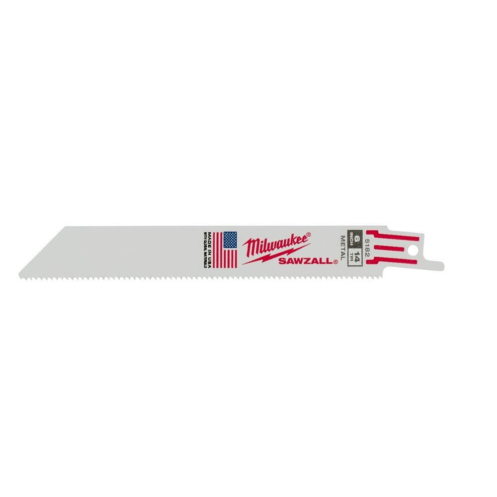 6 in. 14TPI Sawzall Blade<span class=' ItemWarning' style='display:block;'>Item is usually in stock, but we&#39;ll be in touch if there&#39;s a problem<br /></span>