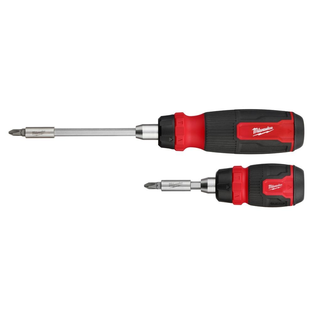 2pc 14-in-1 Ratcheting Multi-Bit and 8-in-1 Ratcheting Compact Multi-bit Screwdriver Set<span class=' ItemWarning' style='display:block;'>Item is usually in stock, but we&#39;ll be in touch if there&#39;s a problem<br /></span>