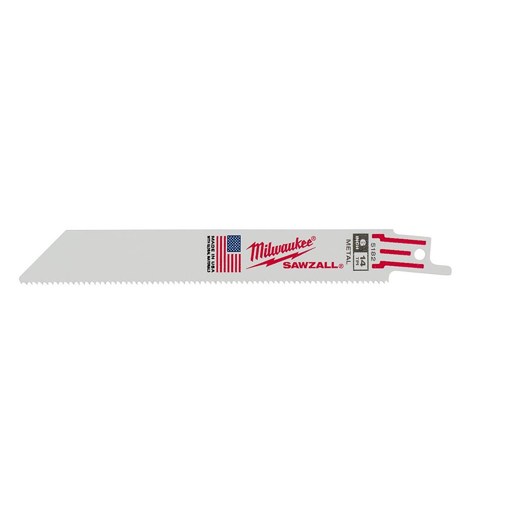 6&#34; 14 TPI Sawzall® Blades (50)<span class=' ItemWarning' style='display:block;'>Item is usually in stock, but we&#39;ll be in touch if there&#39;s a problem<br /></span>