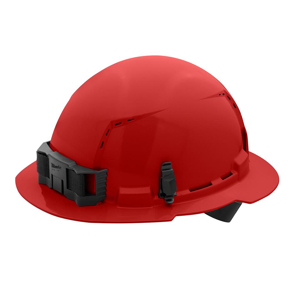 Red Full Brim Vented Hard Hat w/4pt Ratcheting Suspension - Type 1, Class C<span class=' ItemWarning' style='display:block;'>Item is usually in stock, but we&#39;ll be in touch if there&#39;s a problem<br /></span>