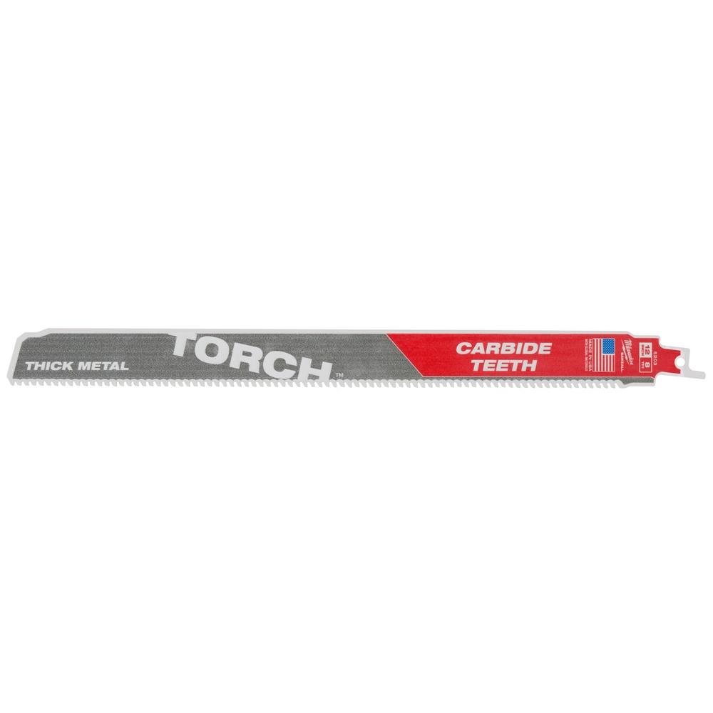 12 in. 7TPI The TORCH with Carbide Teeth SAWZALL Reciprocating Saw Blade - 5 Pack<span class=' ItemWarning' style='display:block;'>Item is usually in stock, but we&#39;ll be in touch if there&#39;s a problem<br /></span>