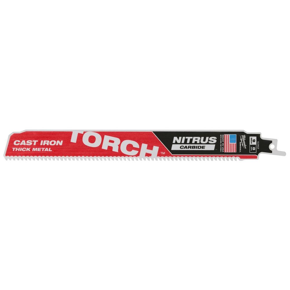 9 in. 7TPI The TORCH for Cast Iron with NITRUS CARBIDE SAWZALL Reciprocating Saw Blade - 1 Pack<span class=' ItemWarning' style='display:block;'>Item is usually in stock, but we&#39;ll be in touch if there&#39;s a problem<br /></span>