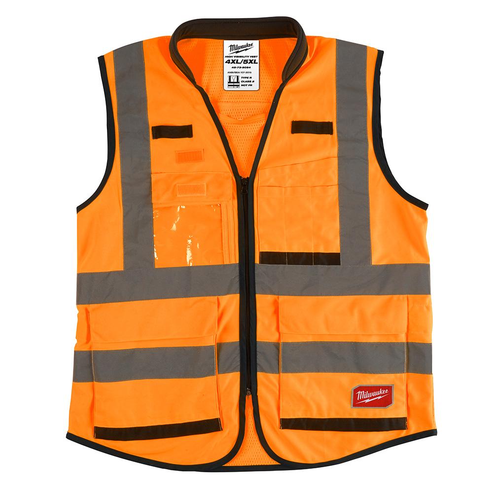 Class 2 High Visibility Orange Performance Safety Vest - 4XL/5XL<span class=' ItemWarning' style='display:block;'>Item is usually in stock, but we&#39;ll be in touch if there&#39;s a problem<br /></span>