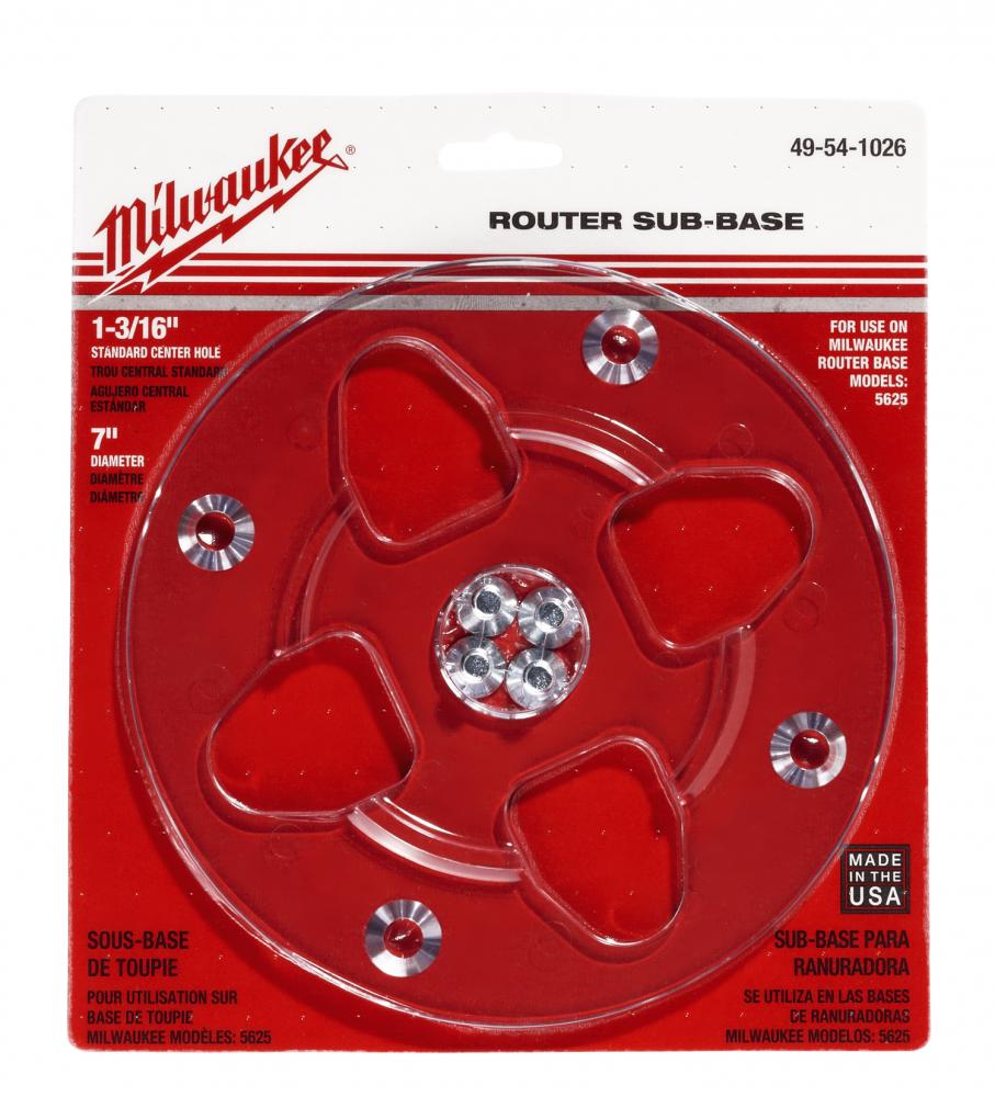 7 in. Diameter 1-3/16 in. Center Hole Sub-Base - Clear<span class=' ItemWarning' style='display:block;'>Item is usually in stock, but we&#39;ll be in touch if there&#39;s a problem<br /></span>