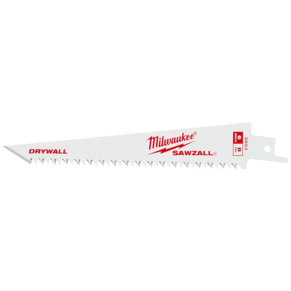 6” 8TPI Drywall SAWZALL™ Blades (3 pk)<span class=' ItemWarning' style='display:block;'>Item is usually in stock, but we&#39;ll be in touch if there&#39;s a problem<br /></span>