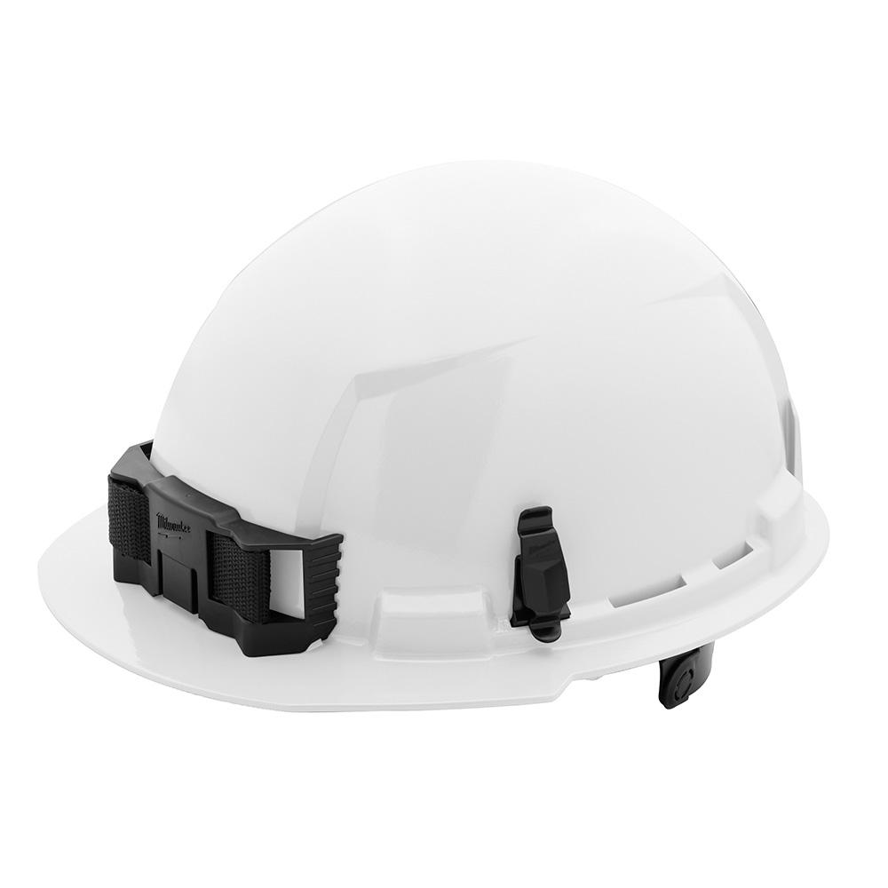 White Front Brim Hard Hat w/6pt Ratcheting Suspension - Type 1, Class E<span class=' ItemWarning' style='display:block;'>Item is usually in stock, but we&#39;ll be in touch if there&#39;s a problem<br /></span>