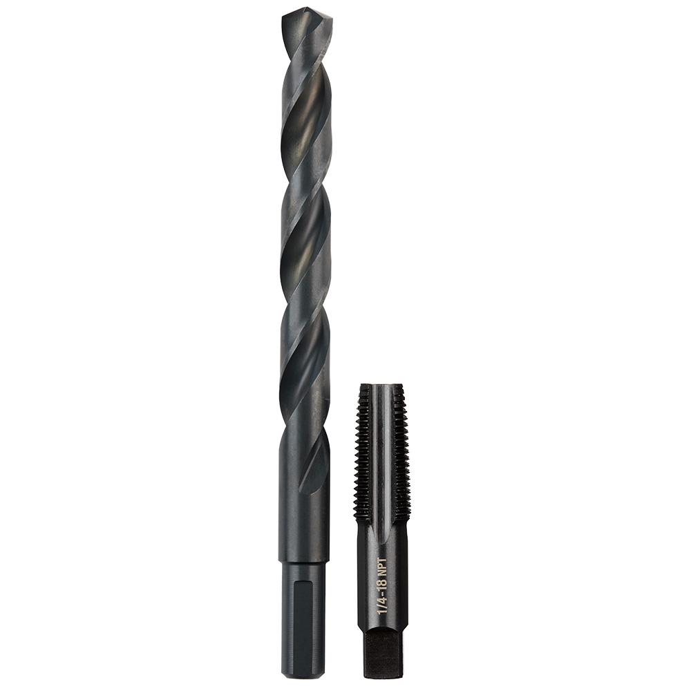 1/4&#34;-18 NPT Straight Flute Plug Tap & 7/16&#34; Drill Bit<span class=' ItemWarning' style='display:block;'>Item is usually in stock, but we&#39;ll be in touch if there&#39;s a problem<br /></span>