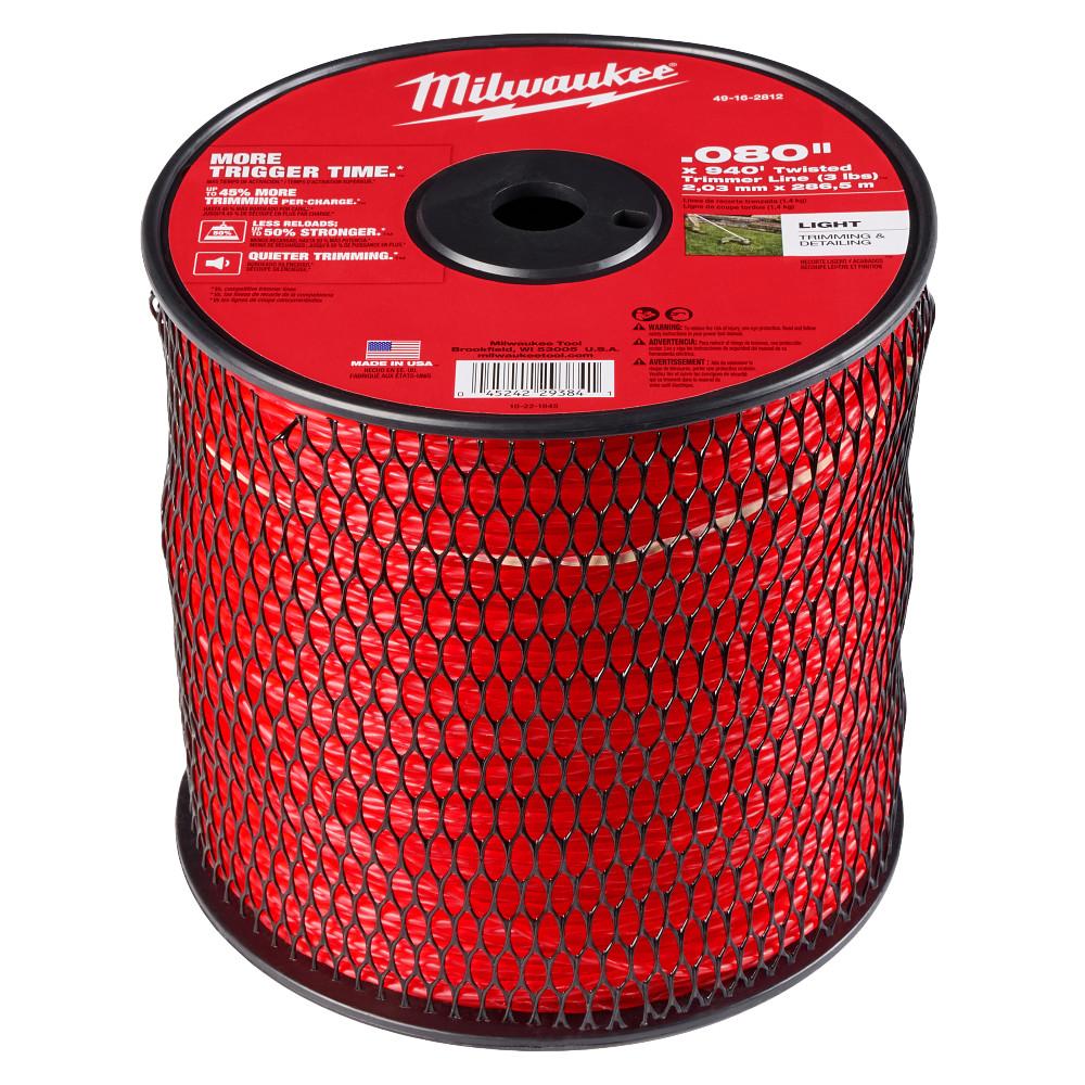 Milwaukee .095&#34; x 1250&#39; (5 lbs.) Twisted Trimmer Line<span class=' ItemWarning' style='display:block;'>Item is usually in stock, but we&#39;ll be in touch if there&#39;s a problem<br /></span>