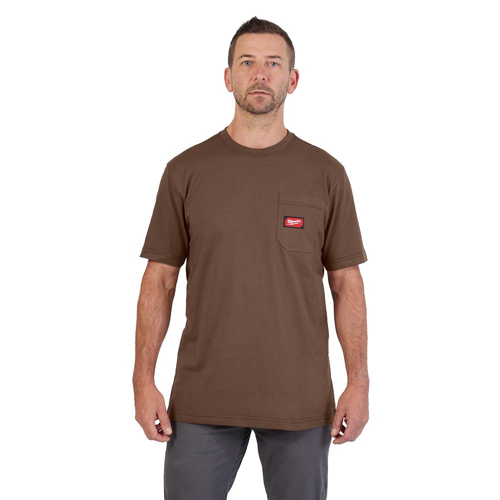 GRIDIRON™ Pocket T-Shirt - Short Sleeve Brown L<span class=' ItemWarning' style='display:block;'>Item is usually in stock, but we&#39;ll be in touch if there&#39;s a problem<br /></span>