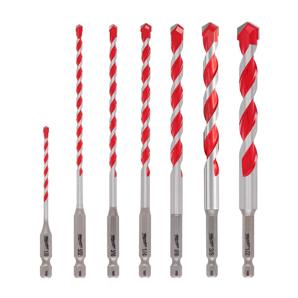 7pc. Large SHOCKWAVE™ Carbide Hammer Drill Bit Kit<span class=' ItemWarning' style='display:block;'>Item is usually in stock, but we&#39;ll be in touch if there&#39;s a problem<br /></span>