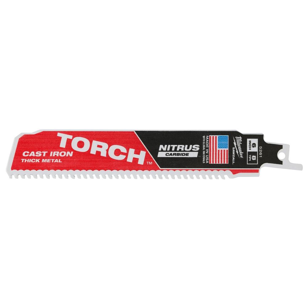 6 in. 7TPI The TORCH for Cast Iron with NITRUS CARBIDE SAWZALL Reciprocating Saw Blade - 3 Pack<span class=' ItemWarning' style='display:block;'>Item is usually in stock, but we&#39;ll be in touch if there&#39;s a problem<br /></span>