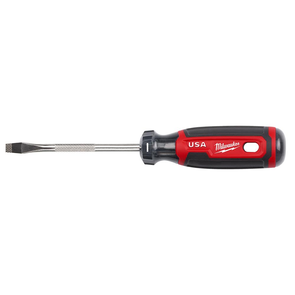 1/4&#34; Slotted 4&#34; Cushion Grip Screwdriver (USA)<span class=' ItemWarning' style='display:block;'>Item is usually in stock, but we&#39;ll be in touch if there&#39;s a problem<br /></span>