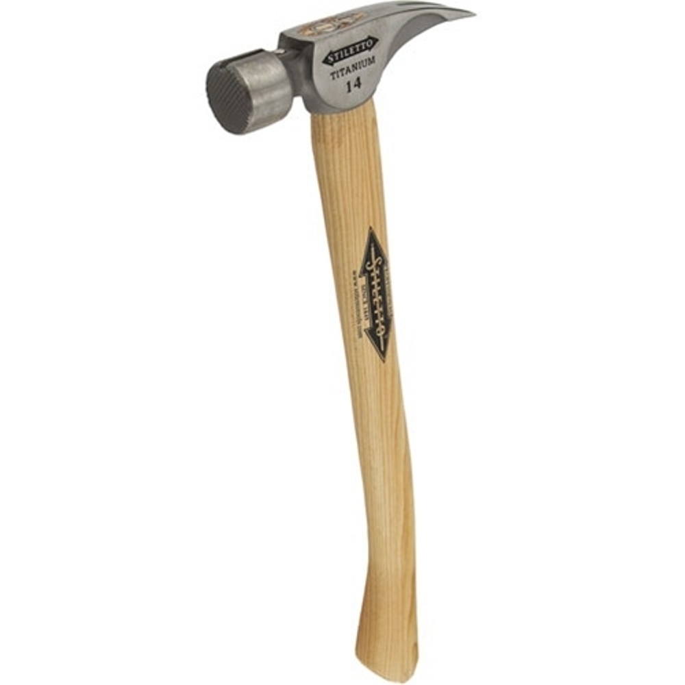 14 oz Titanium Milled Face Hammer with 16 in. Curved Hickory Handle<span class='Notice ItemWarning' style='display:block;'>Item has been discontinued<br /></span>