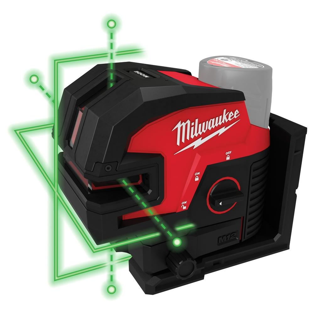 M12™ Green Laser – Cross Line & 4-Points<span class=' ItemWarning' style='display:block;'>Item is usually in stock, but we&#39;ll be in touch if there&#39;s a problem<br /></span>