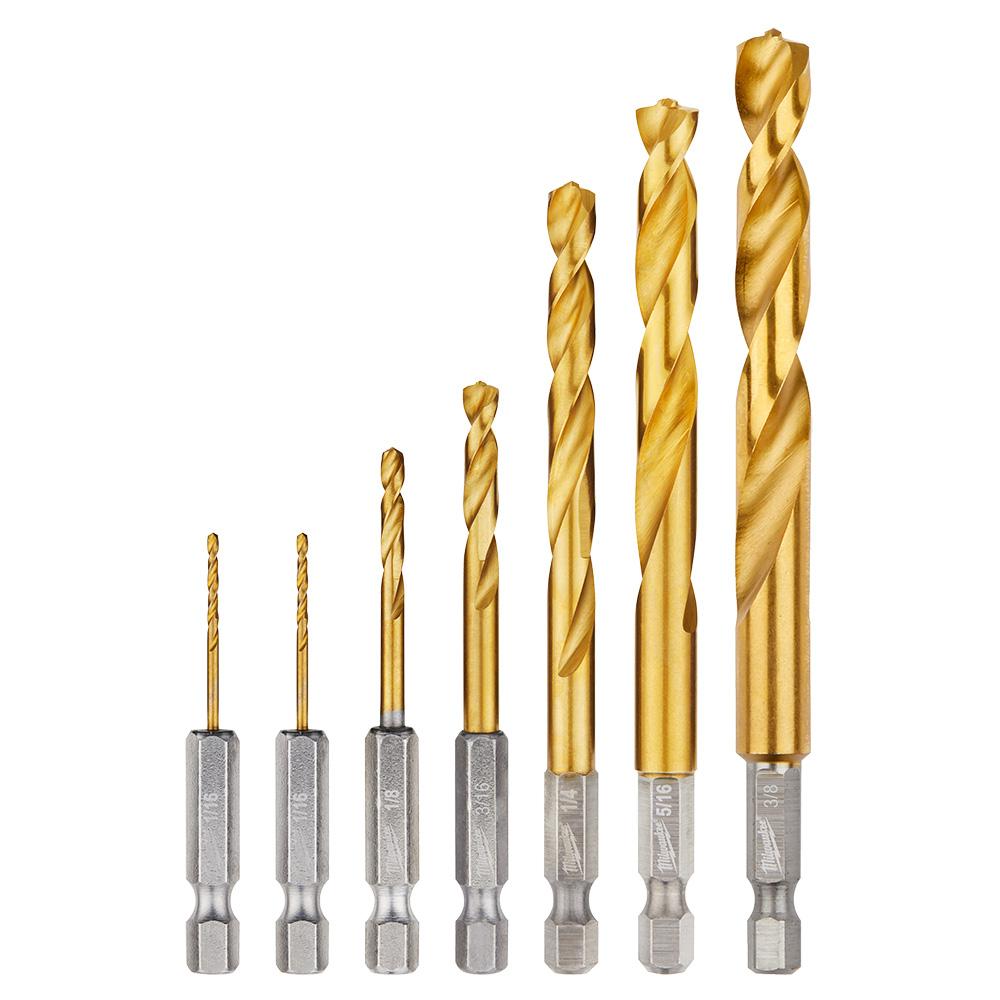 SHOCKWAVE™ RED HELIX™ Titanium Drill Bit Set - 7pc<span class=' ItemWarning' style='display:block;'>Item is usually in stock, but we&#39;ll be in touch if there&#39;s a problem<br /></span>