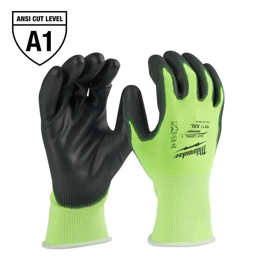 High Visibility Cut Level 1 Polyurethane Dipped Gloves - XXL<span class=' ItemWarning' style='display:block;'>Item is usually in stock, but we&#39;ll be in touch if there&#39;s a problem<br /></span>