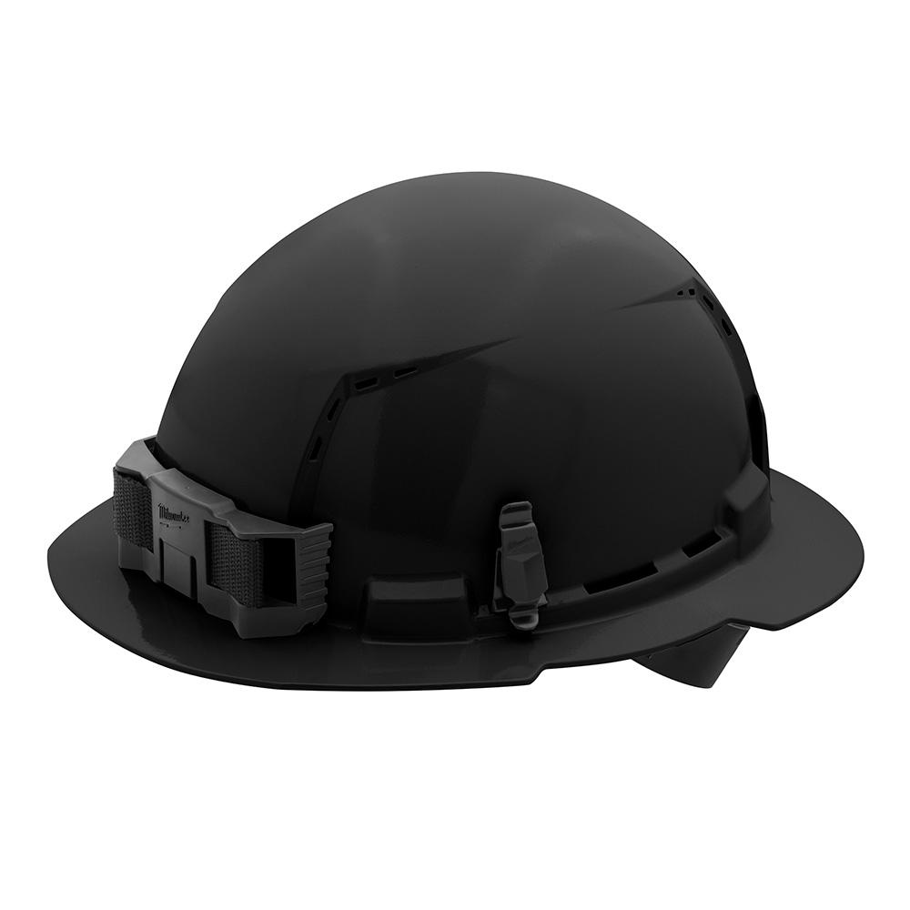 Black Full Brim Vented Hard Hat w/4pt Ratcheting Suspension - Type 1, Class C<span class=' ItemWarning' style='display:block;'>Item is usually in stock, but we&#39;ll be in touch if there&#39;s a problem<br /></span>