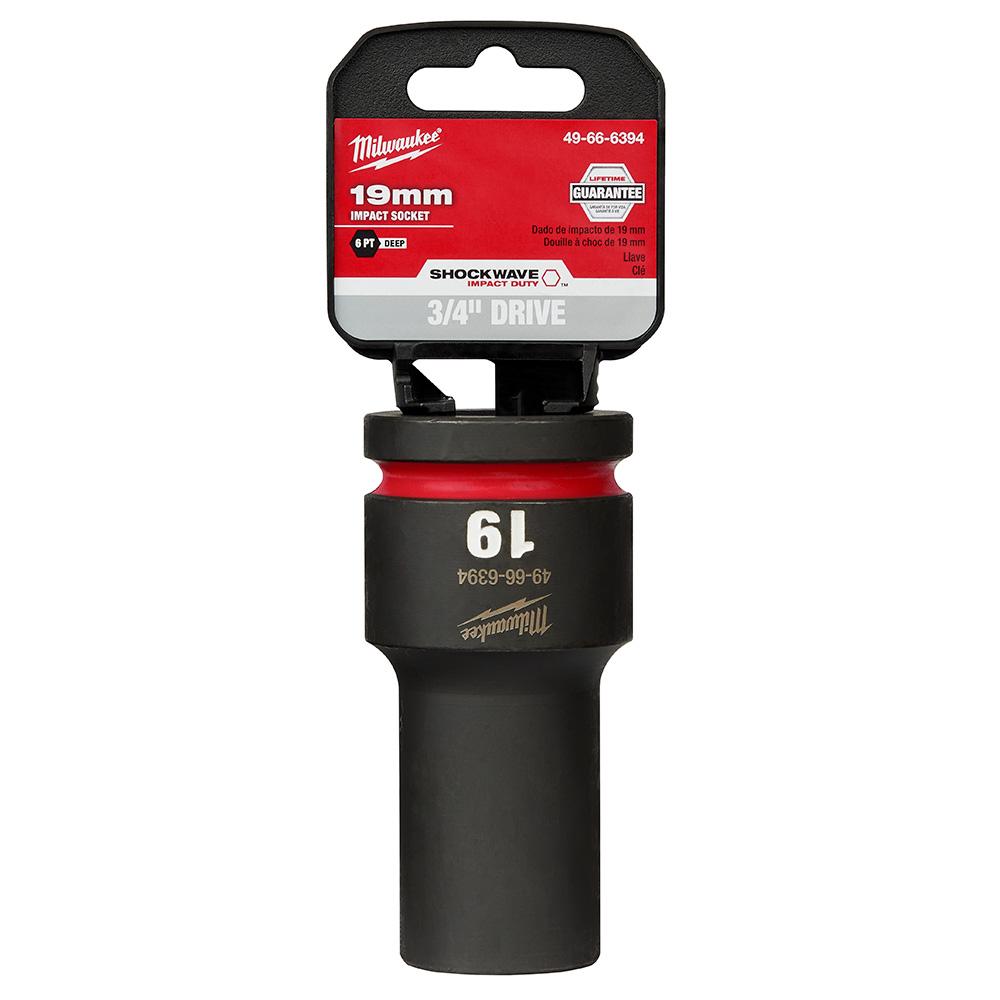 SHOCKWAVE™ Impact Duty™ 3/4&#34; Drive 19MM Deep 6 Point Socket<span class=' ItemWarning' style='display:block;'>Item is usually in stock, but we&#39;ll be in touch if there&#39;s a problem<br /></span>