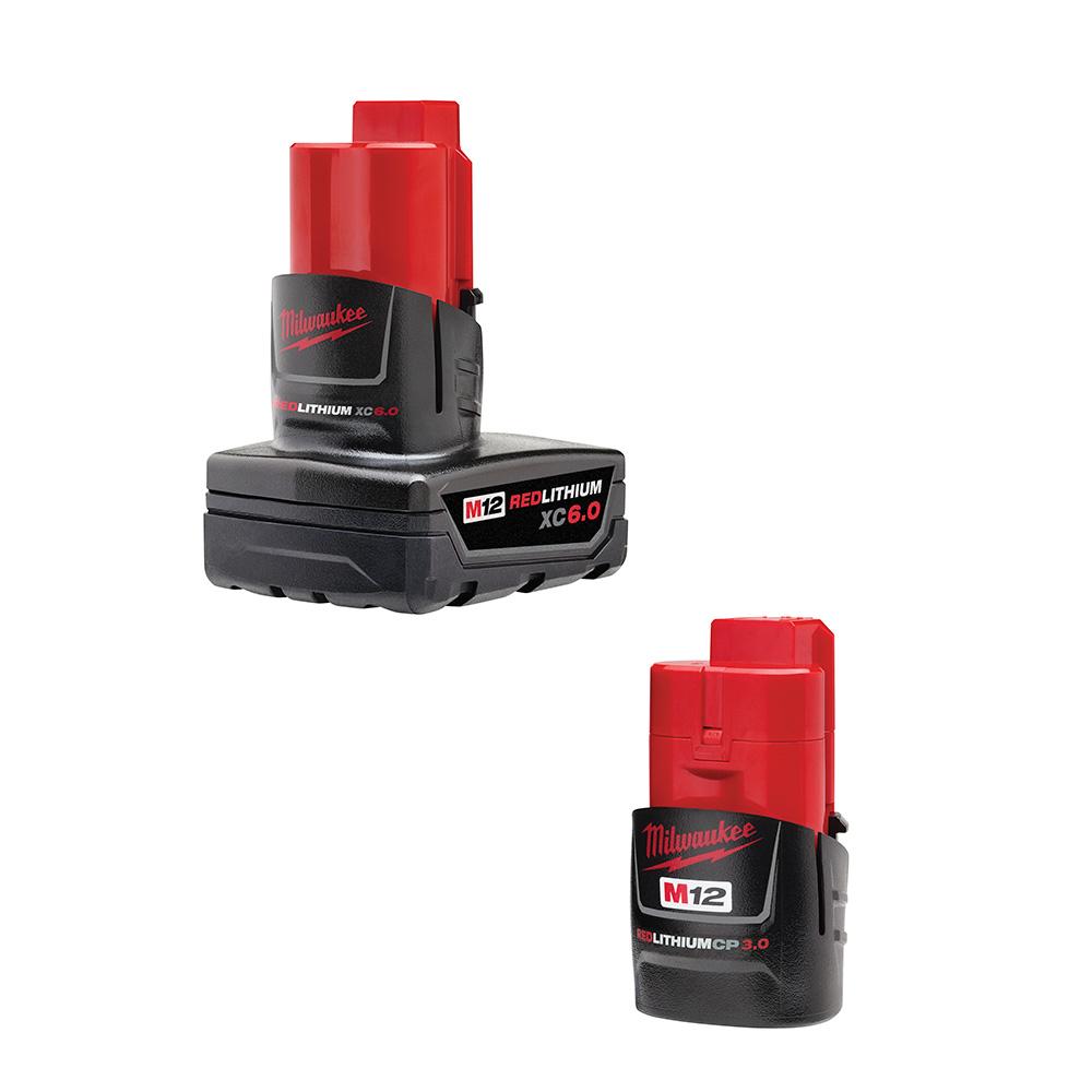 M12™ REDLITHIUM™ XC6.0 & CP3.0 2-Pack Battery Kit<span class=' ItemWarning' style='display:block;'>Item is usually in stock, but we&#39;ll be in touch if there&#39;s a problem<br /></span>