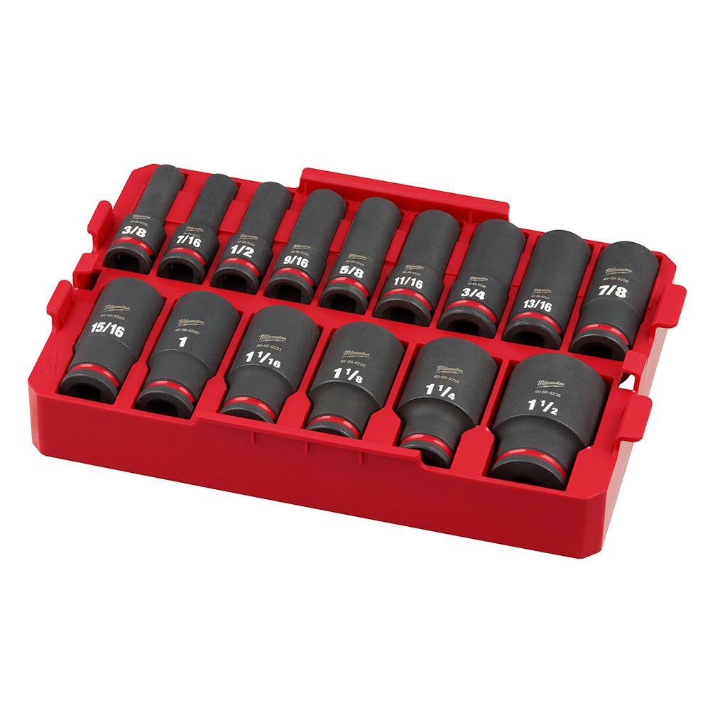 SHOCKWAVE™ Impact Duty™ Socket 1/2” Dr 15PC SAE Tray Set<span class=' ItemWarning' style='display:block;'>Item is usually in stock, but we&#39;ll be in touch if there&#39;s a problem<br /></span>