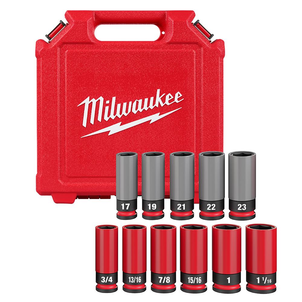 SHOCKWAVE Impact Duty™ 1/2 Drive SAE & Metric 11PC Lug Nut Wheel Socket Set<span class=' ItemWarning' style='display:block;'>Item is usually in stock, but we&#39;ll be in touch if there&#39;s a problem<br /></span>