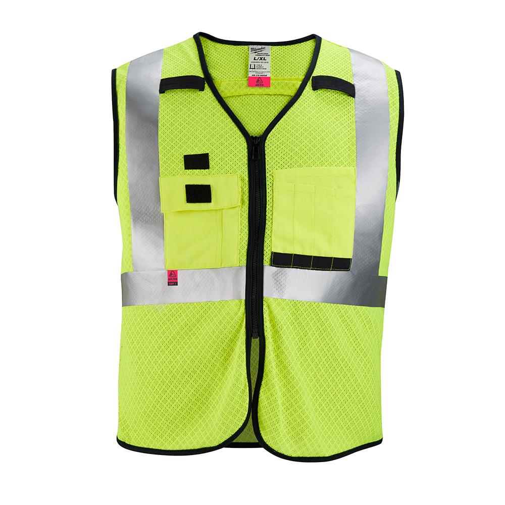 AR/FR Cat. 1 Class 2 High Visibility Yellow Mesh Safety Vest - 4XL/5XL<span class=' ItemWarning' style='display:block;'>Item is usually in stock, but we&#39;ll be in touch if there&#39;s a problem<br /></span>