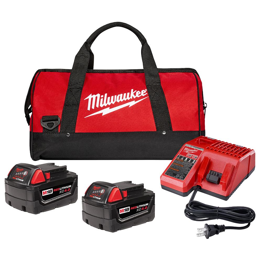 M18™ REDLITHIUM™ XC4.0 2-Pack Starter Kit<span class=' ItemWarning' style='display:block;'>Item is usually in stock, but we&#39;ll be in touch if there&#39;s a problem<br /></span>