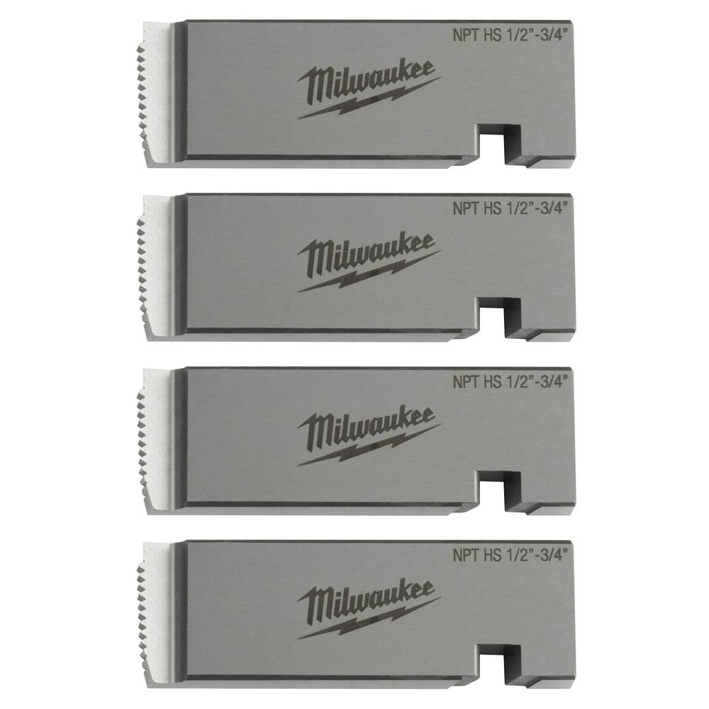 Milwaukee® 1/2&#34;-3/4&#34; HIGH SPEED NPT Universal Pipe Threading Dies<span class=' ItemWarning' style='display:block;'>Item is usually in stock, but we&#39;ll be in touch if there&#39;s a problem<br /></span>