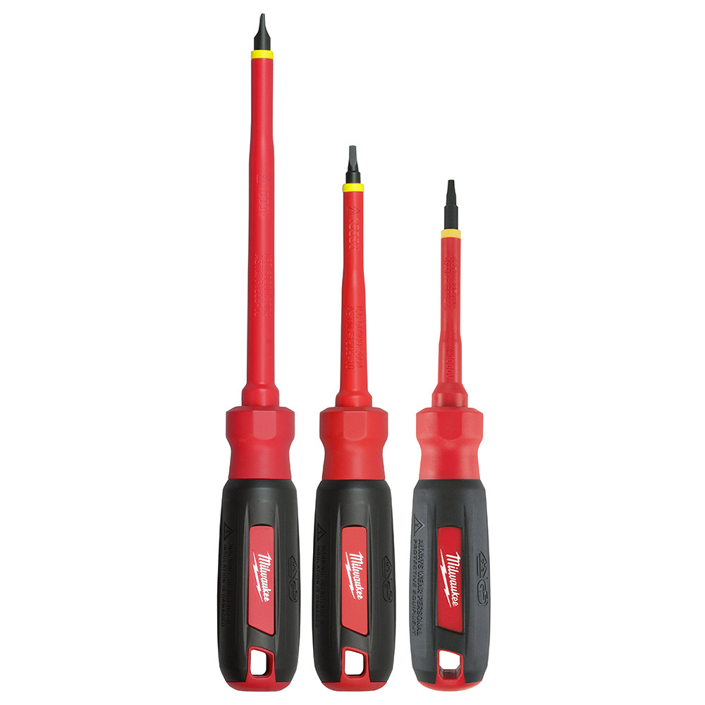 3-Piece 1000V Insulated Screwdriver Set w/ Square Drive<span class=' ItemWarning' style='display:block;'>Item is usually in stock, but we&#39;ll be in touch if there&#39;s a problem<br /></span>