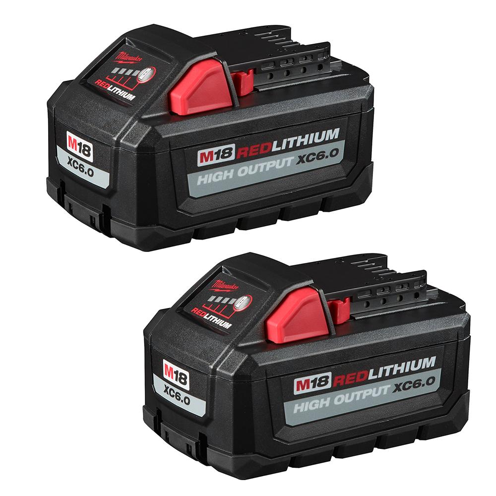 M18™ REDLITHIUM™ HIGH OUTPUT™ XC 6.0Ah Battery Pack (2 Piece)<span class=' ItemWarning' style='display:block;'>Item is usually in stock, but we&#39;ll be in touch if there&#39;s a problem<br /></span>