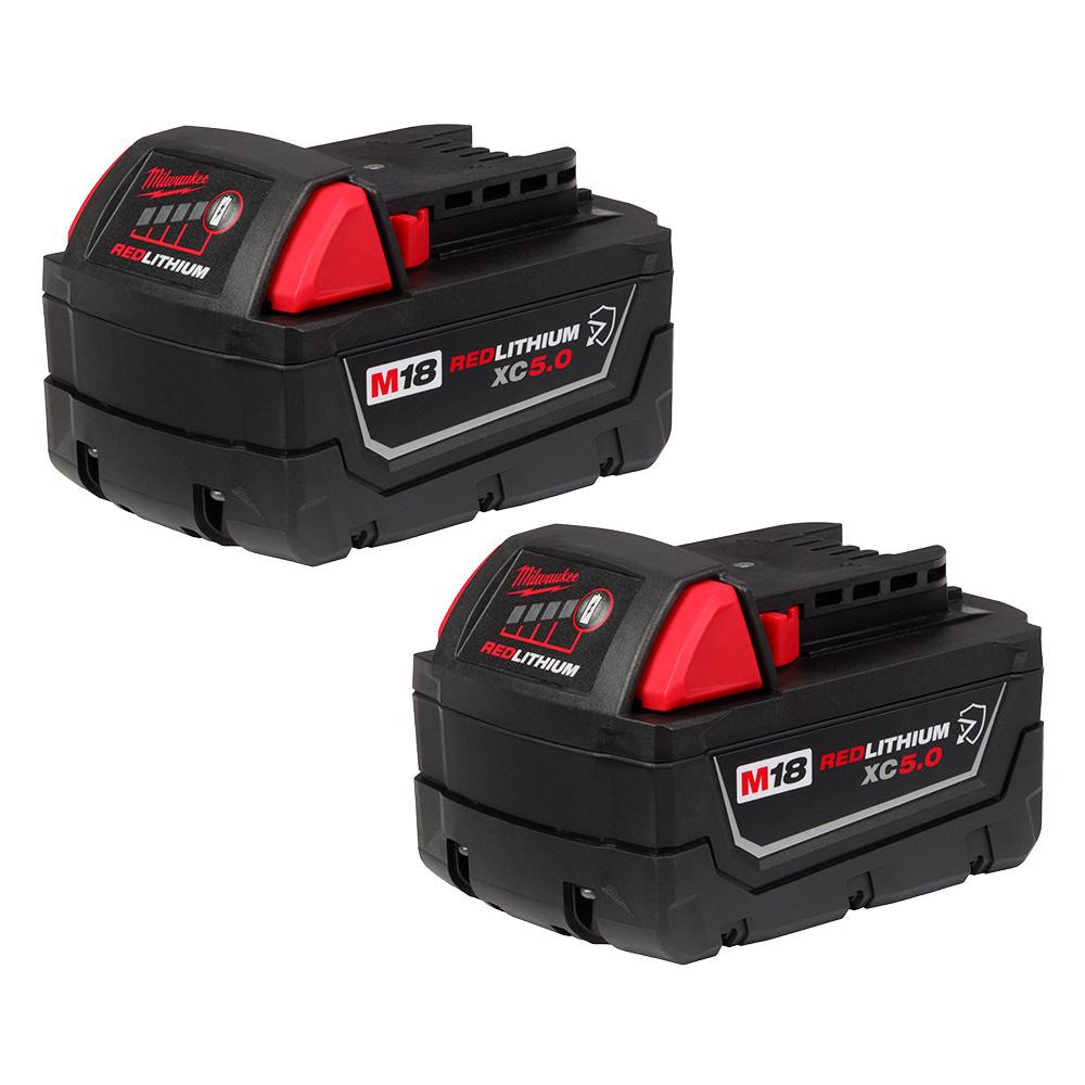 M18™ REDLITHIUM™  XC5.0 Resistant Battery Two Pack<span class=' ItemWarning' style='display:block;'>Item is usually in stock, but we&#39;ll be in touch if there&#39;s a problem<br /></span>