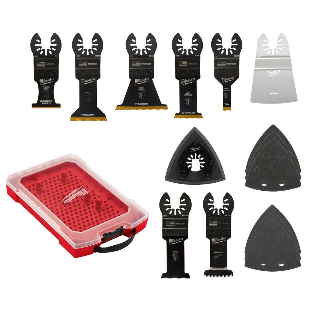 MILWAUKEE® Universal Fit OPEN-LOK™ 15PC Oscillating Multi-Tool Blade Kit w/ Modular Case<span class=' ItemWarning' style='display:block;'>Item is usually in stock, but we&#39;ll be in touch if there&#39;s a problem<br /></span>