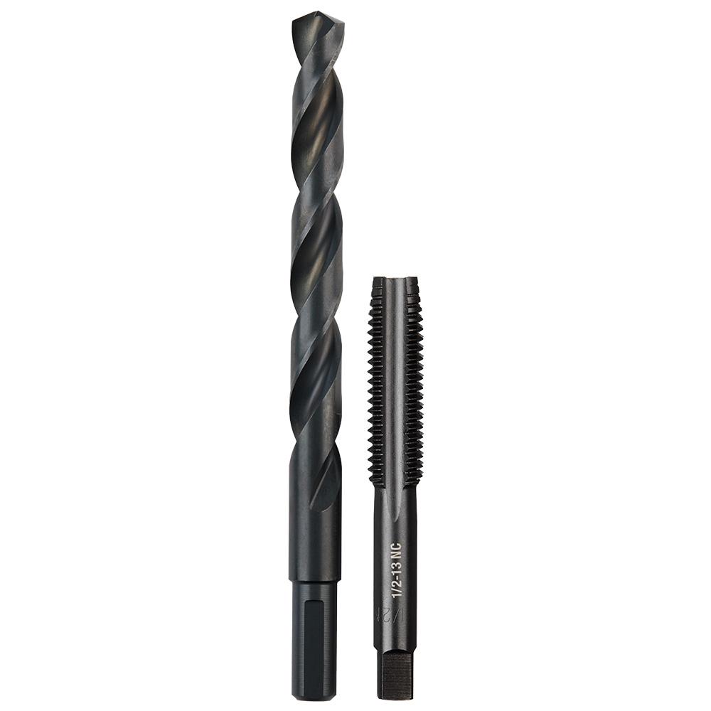 1/2&#34;-13 NC Straight Flute Plug Tap & 27/64&#34; Drill Bit<span class=' ItemWarning' style='display:block;'>Item is usually in stock, but we&#39;ll be in touch if there&#39;s a problem<br /></span>