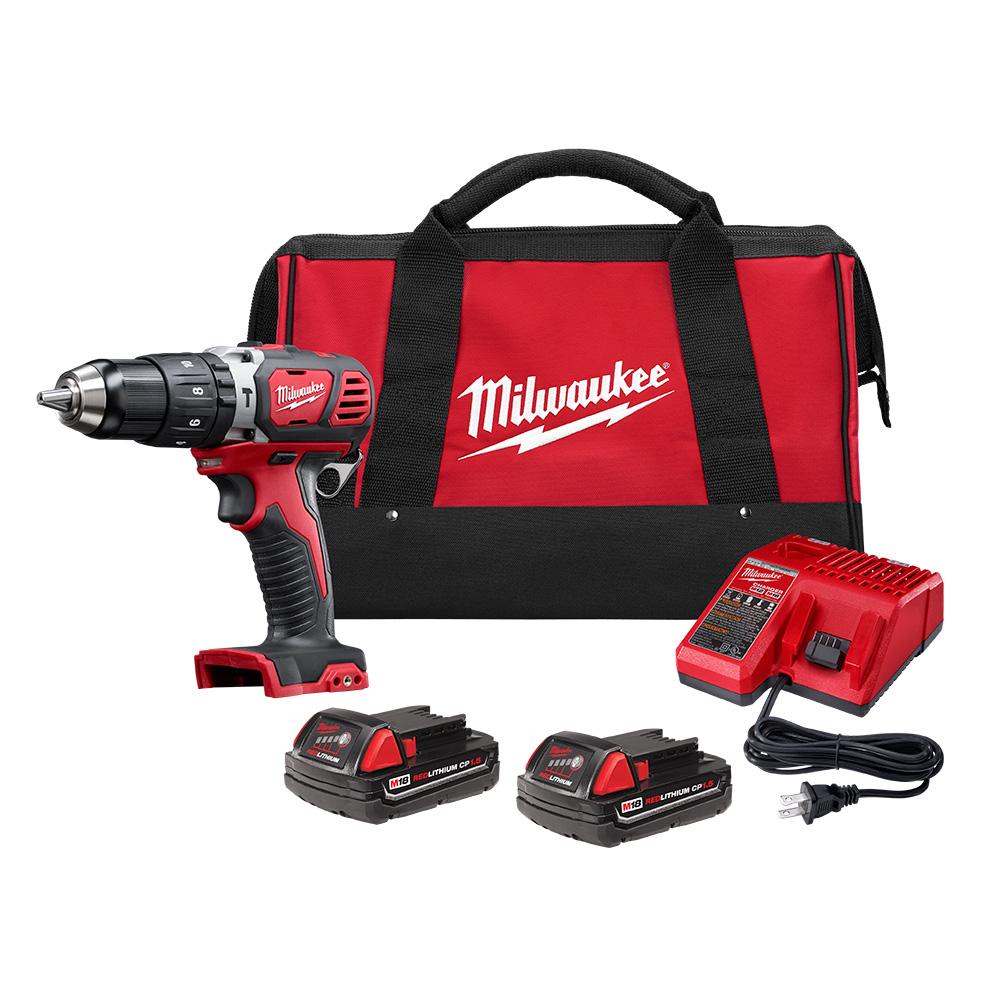 M18™ Compact 1/2 in. Hammer Drill/Driver Kit w/ Compact Batteries<span class=' ItemWarning' style='display:block;'>Item is usually in stock, but we&#39;ll be in touch if there&#39;s a problem<br /></span>