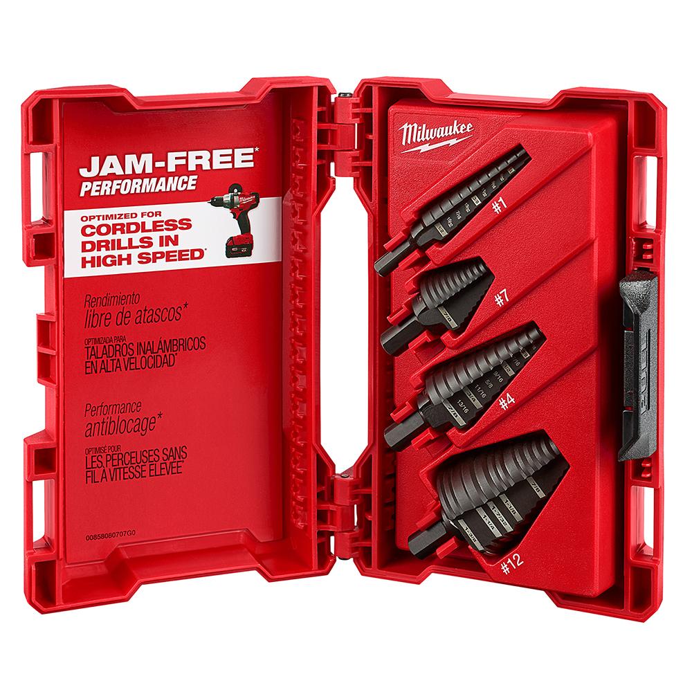 4-Piece Step Drill Bit Set<span class=' ItemWarning' style='display:block;'>Item is usually in stock, but we&#39;ll be in touch if there&#39;s a problem<br /></span>