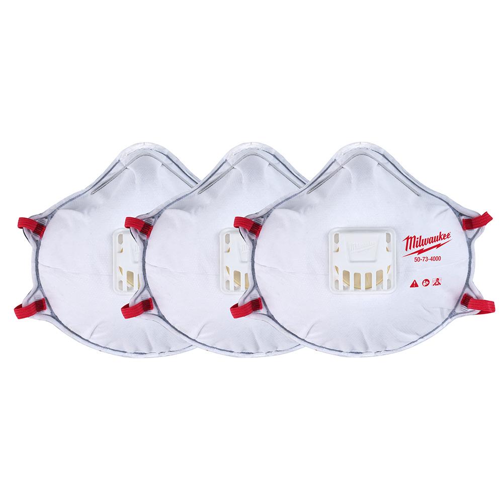 3 Pk N95 Valved Respirator w/Gasket<span class='Notice ItemWarning' style='display:block;'>Item has been discontinued<br /></span>