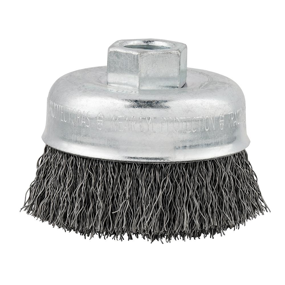 3 in. Carbon Steel Crimped Wire Cup Brush<span class=' ItemWarning' style='display:block;'>Item is usually in stock, but we&#39;ll be in touch if there&#39;s a problem<br /></span>