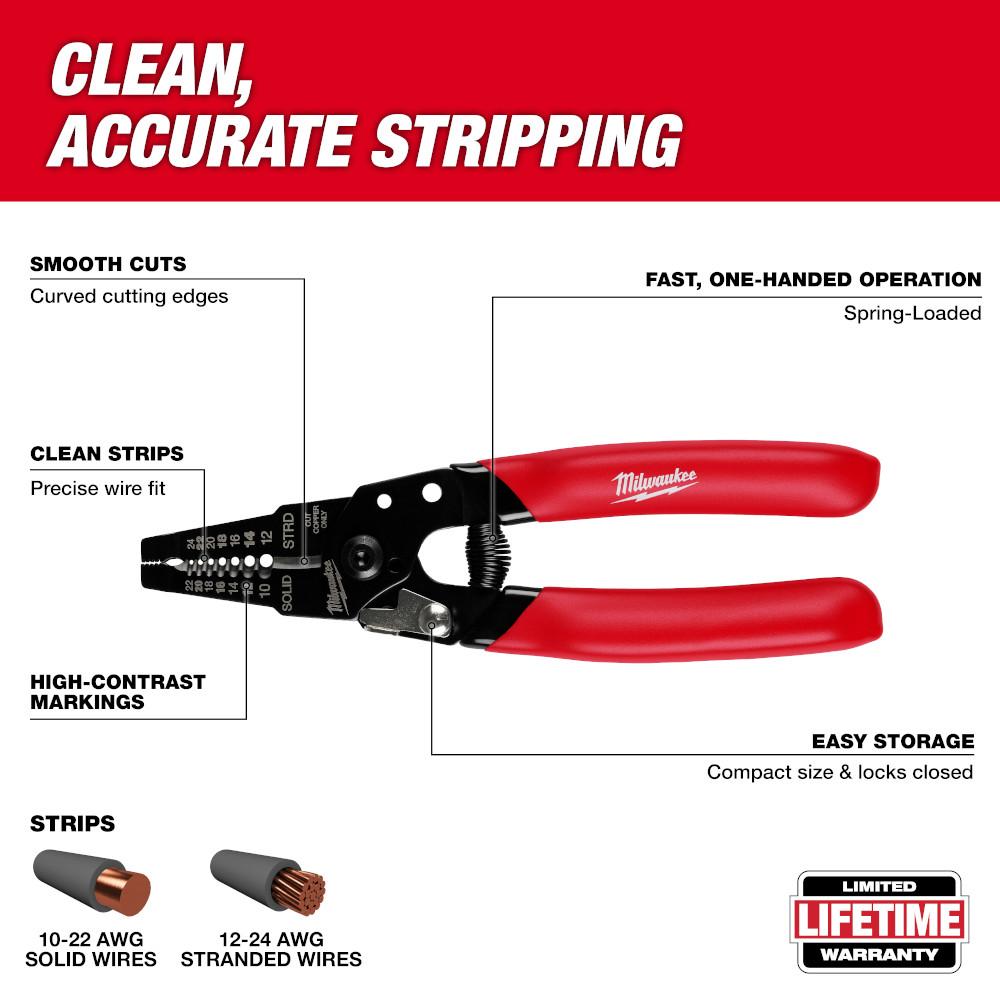 10-24 AWG Compact Dipped Grip Wire Stripper & Cutter<span class=' ItemWarning' style='display:block;'>Item is usually in stock, but we&#39;ll be in touch if there&#39;s a problem<br /></span>