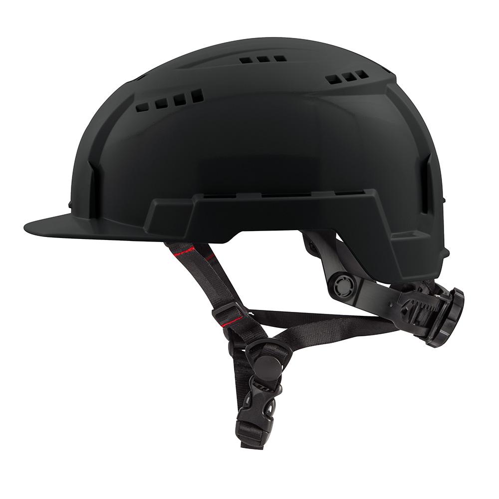 Black Front Brim Vented Safety Helmet (USA) - Type 2, Class C<span class=' ItemWarning' style='display:block;'>Item is usually in stock, but we&#39;ll be in touch if there&#39;s a problem<br /></span>