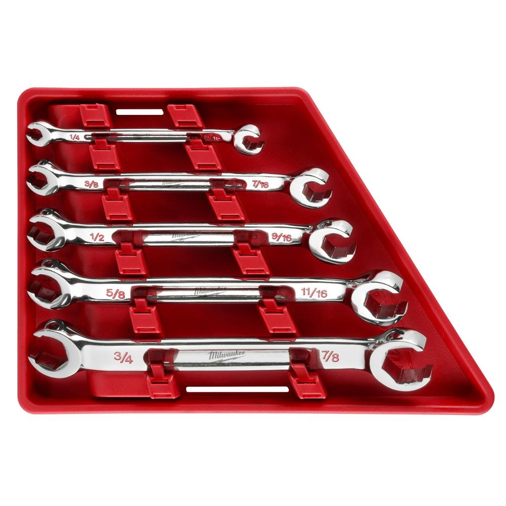 5pc Double End Flare Nut Wrench Set - SAE<span class=' ItemWarning' style='display:block;'>Item is usually in stock, but we&#39;ll be in touch if there&#39;s a problem<br /></span>