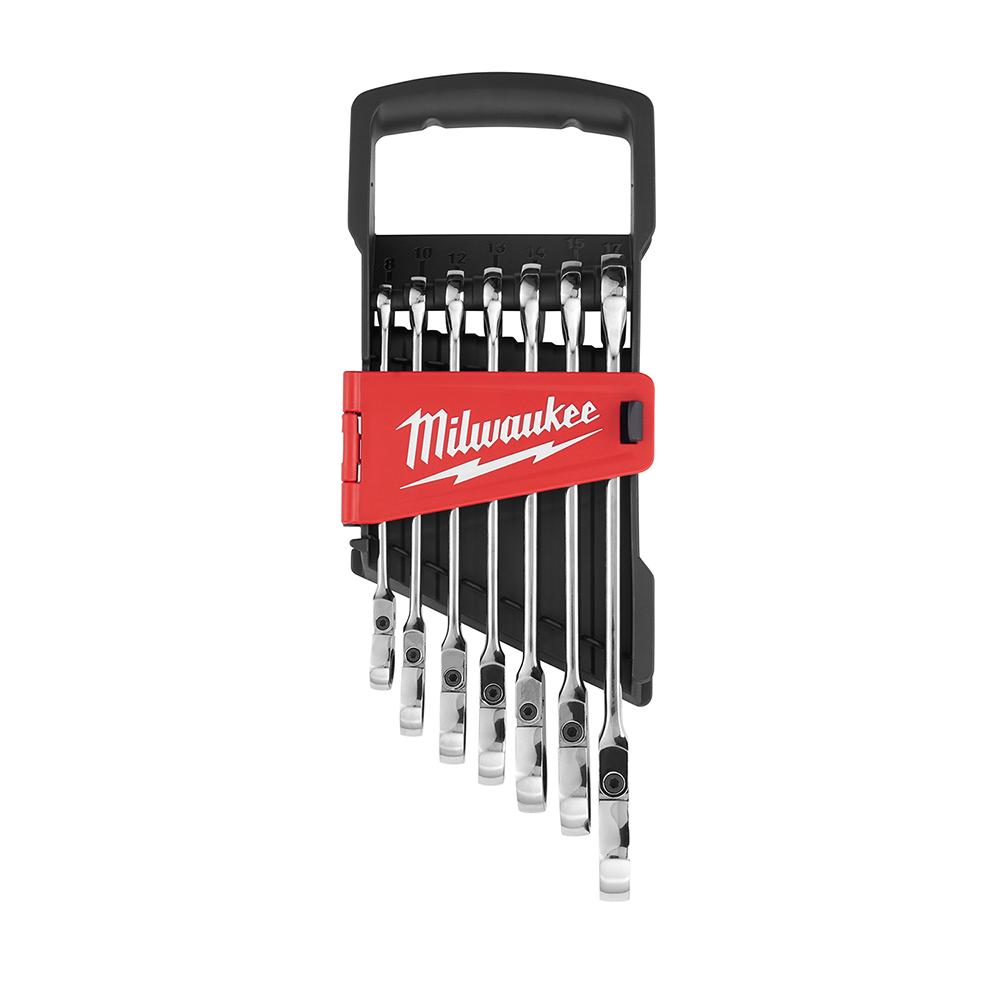 7pc Metric Flex Head Ratcheting Combination Wrench Set<span class=' ItemWarning' style='display:block;'>Item is usually in stock, but we&#39;ll be in touch if there&#39;s a problem<br /></span>