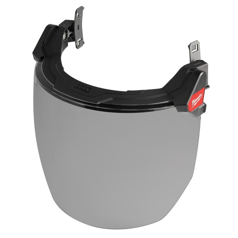 BOLT™ Full Face Shield - Gray Dual Coat Lens (Compatible with Milwaukee® Safety Helmets & Hard Hats)<span class=' ItemWarning' style='display:block;'>Item is usually in stock, but we&#39;ll be in touch if there&#39;s a problem<br /></span>