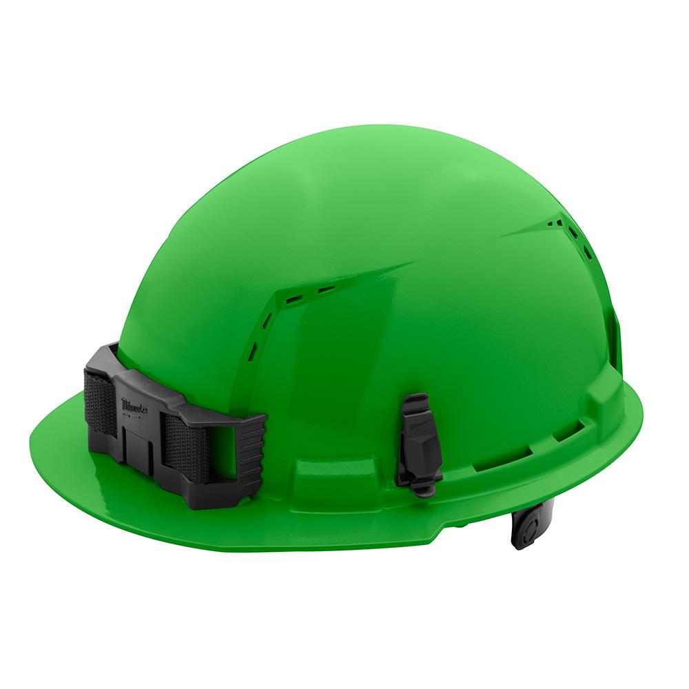 Green Front Brim Vented Hard Hat w/6pt Ratcheting Suspension - Type 1, Class C<span class=' ItemWarning' style='display:block;'>Item is usually in stock, but we&#39;ll be in touch if there&#39;s a problem<br /></span>