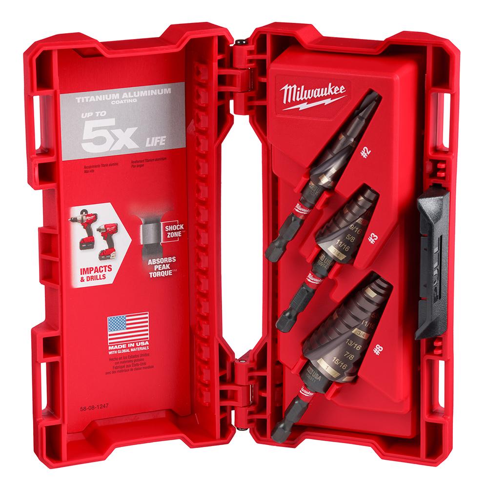 SHOCKWAVE™ Impact Duty™ Step Bit Mechanical Set (#2, #3, #8)<span class=' ItemWarning' style='display:block;'>Item is usually in stock, but we&#39;ll be in touch if there&#39;s a problem<br /></span>