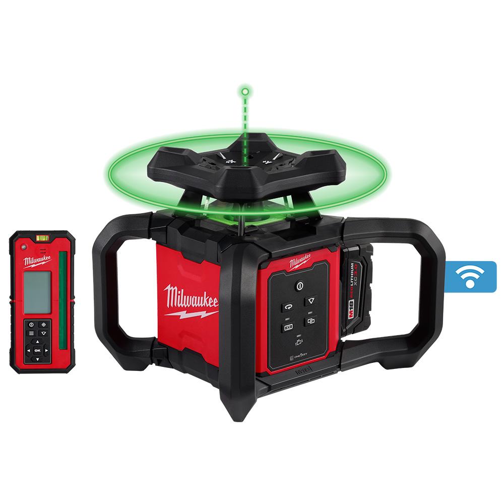 M18™ Green Interior Rotary Laser Level Kit w/ Remote/Receiver & Wall Mount Bracket<span class=' ItemWarning' style='display:block;'>Item is usually in stock, but we&#39;ll be in touch if there&#39;s a problem<br /></span>