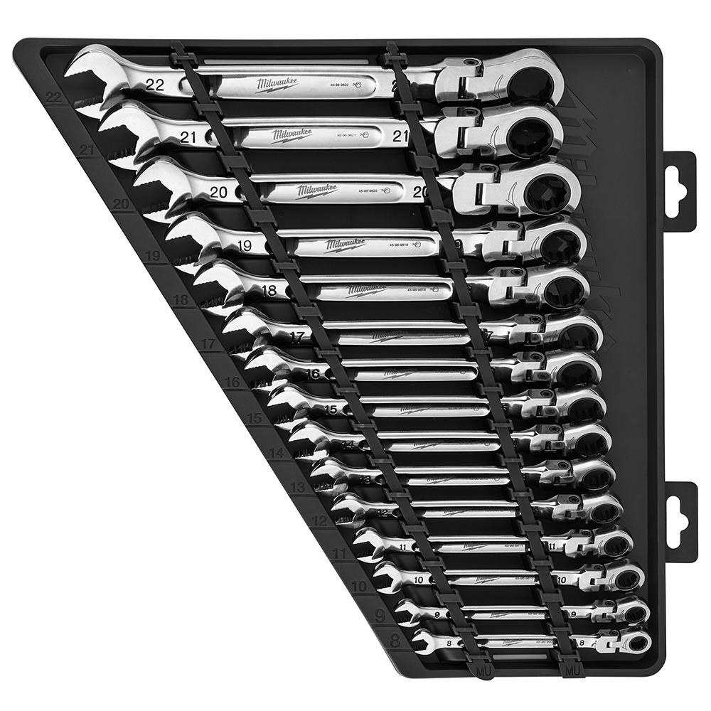 15pc Metric Flex Head Ratcheting Combination Wrench Set<span class=' ItemWarning' style='display:block;'>Item is usually in stock, but we&#39;ll be in touch if there&#39;s a problem<br /></span>