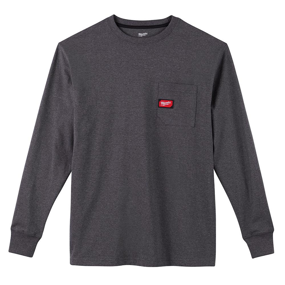 HD Pocket T-Shirt - LS - Gray 3X<span class='Notice ItemWarning' style='display:block;'>Item has been discontinued<br /></span>