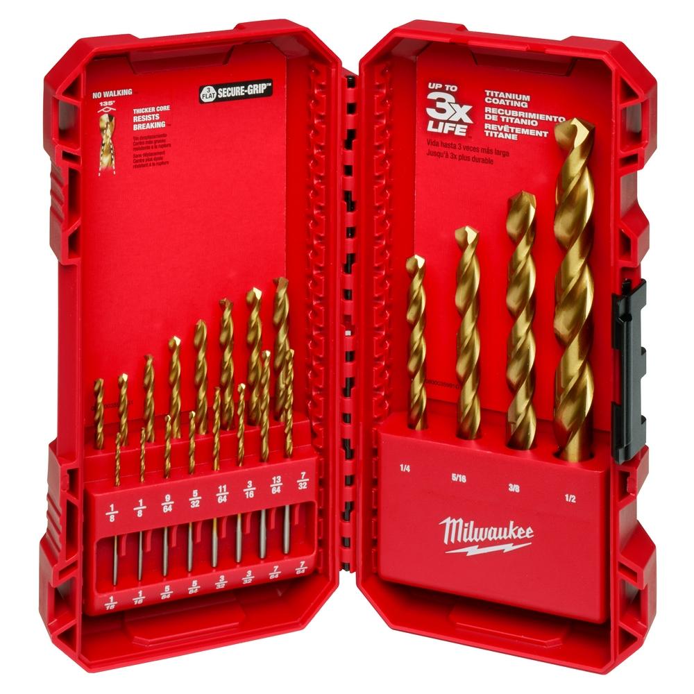 THUNDERBOLT® Titanium Drill Bit Set – 20PC<span class=' ItemWarning' style='display:block;'>Item is usually in stock, but we&#39;ll be in touch if there&#39;s a problem<br /></span>